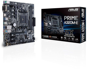 Материнская плата Asus PRIME A320M-E Soc-AM4 AMD A320 2xDDR4 mATX AC`97 8ch(7.1) GbLAN RAID+VGA+DVI+HDMI от магазина РЭССИ
