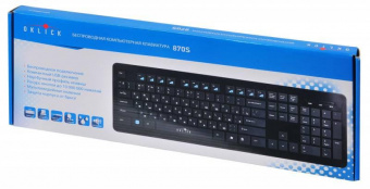 Клавиатура Оклик 870S черный USB беспроводная slim Multimedia от магазина РЭССИ