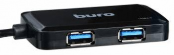 Разветвитель USB 3.0 Buro BU-HUB4-U3.0-S 4порт. черный от магазина РЭССИ
