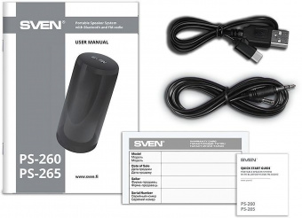Колонка порт. Sven АС PS-265 белый 10W 1.0 BT/3.5Jack/USB 10м 2000mAh (без.бат) (SV-021344) от магазина РЭССИ