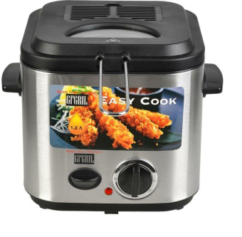 Фритюрница GFGril GFF-025 840Вт серебристый/черный от магазина РЭССИ