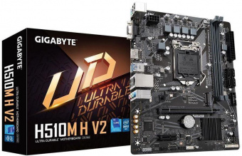Материнская плата Gigabyte H510M H V2 Soc-1200 Intel H470 2xDDR4 mATX AC`97 8ch(7.1) GbLAN+VGA+HDMI от магазина РЭССИ