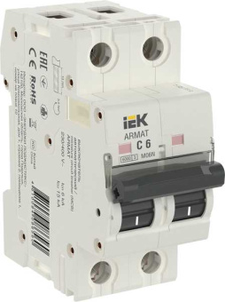 ARMAT Автоматический выключатель M06N 2P C 6А IEK от магазина РЭССИ