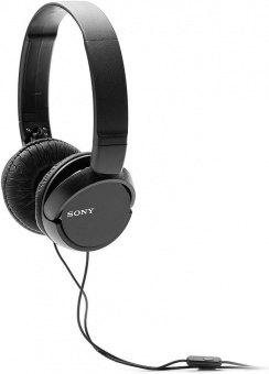 Гарнитура накладные Sony MDR-ZX110AP 1.2м черный проводные оголовье (MDRZX110APBC1E) от магазина РЭССИ
