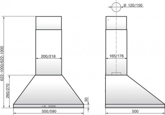 Вытяжка каминная Elikor Вента 50Н-430-К3Д нержавеющая сталь управление: кнопочное (1 мотор) от магазина РЭССИ