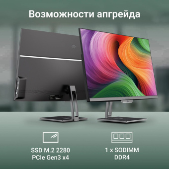 Моноблок Digma Action 21.5" Full HD Cel N5095A (2) 8Gb SSD256Gb UHDG 600 CR Windows 11 Professional GbitEth WiFi BT 36W клавиатура мышь Cam черный 1920x1080 от магазина РЭССИ
