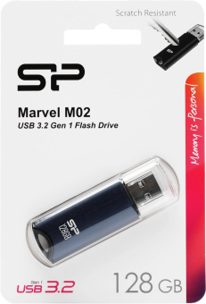Флеш Диск Silicon Power 128GB Marvel M02 SP128GBUF3M02V1B USB3.0 синий от магазина РЭССИ