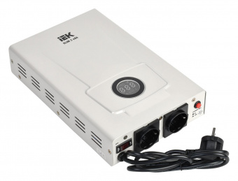 Стабилизатор напряжения IEK Slim 2кВА однофазный белый (IVS22-1-002-09) от магазина РЭССИ