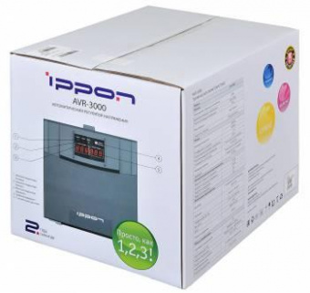 Стабилизатор напряжения Ippon AVR-3000 3000Вт 3000ВА черный от магазина РЭССИ
