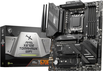 Материнская плата MSI MAG X670E TOMAHAWK WIFI SocketAM5 AMD X670 4xDDR5 ATX AC`97 8ch(7.1) 2.5Gg RAID+HDMI+DP от магазина РЭССИ