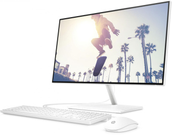 Моноблок HP 24-cb1038nh 23.8" Full HD Touch i7 1255U (1.7) 8Gb SSD512Gb Iris Xe noOS GbitEth WiFi BT 65W клавиатура мышь Cam белый 1920x1080 от магазина РЭССИ