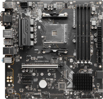 Материнская плата MSI PRO B550M-P GEN3 Soc-AM4 AMD B550 4xDDR4 mATX AC`97 8ch(7.1) GbLAN RAID+VGA+DVI+HDMI от магазина РЭССИ