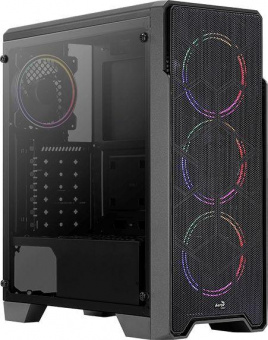 Корпус Aerocool Ore Saturn FRGB-G-BK-v1 черный без БП ATX 3x120mm 2xUSB2.0 1xUSB3.0 audio bott PSU от магазина РЭССИ
