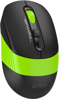 Мышь A4Tech Fstyler FG10CS Air черный/зеленый оптическая (2000dpi) silent беспроводная USB для ноутбука (4but) от магазина РЭССИ