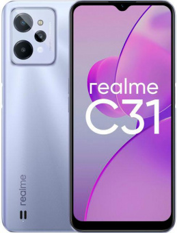 Смартфон Realme C31 32Gb 3Gb серебристый моноблок 3G 4G 6.52" 720x1600 Android 11 13Mpix 802.11 b/g/n NFC GPS GSM900/1800 GSM1900 TouchSc microSD от магазина РЭССИ