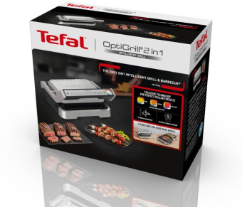 Электрогриль Tefal Optigrill GC772D30 2100Вт серый/черный от магазина РЭССИ