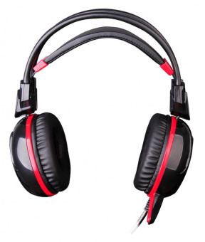 Наушники с микрофоном A4Tech Bloody G300 черный/красный 2.2м мониторные оголовье (G300 BLACK+RED) от магазина РЭССИ