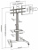 Картинка Подставка для телевизора Ultramounts UM307B черный/белый 37"-86" макс.50кг напольный мобильный от магазина РЭССИ Подставка для телевизора Ultramounts UM307B черный/белый 37"-86" макс.50кг напольный мобильный от магазина РЭССИ