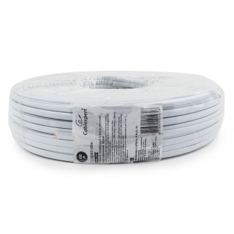 Кабель телефонный Cablexpert TC1000S-100m 4 жилы плоский многожильный 100 м белый от магазина РЭССИ
