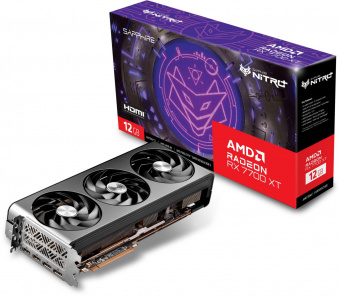 Видеокарта Sapphire PCI-E 4.0 11335-02-20G NITRO+ RX 7700 XT GAMING OC AMD Radeon RX 7700XT 12288Mb 192 GDDR6 2276/16000 HDMIx2 DPx2 HDCP Ret от магазина РЭССИ