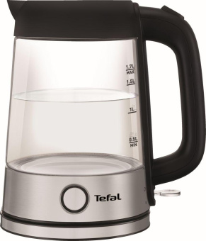 Чайник электрический Tefal KI750D30 1.7л. 2400Вт серебристый (корпус: стекло) от магазина РЭССИ