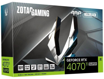 Видеокарта Zotac PCI-E 4.0 RTX 4070 Ti SUPER AMP HOLO NVIDIA GeForce RTX 4070TI Super 16Gb 256bit GDDR6X 2640/21000 HDMIx1 DPx3 HDCP Ret от магазина РЭССИ
