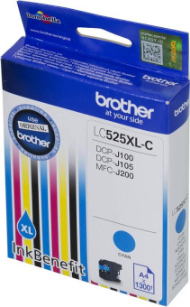 Картридж струйный Brother LC525XLC голубой (1300стр.) для Brother DCP-J100/J105/J200 от магазина РЭССИ