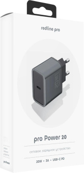 Сетевое зар./устр. Redline Pro XC-1 20W 3A (PD) универсальное черный (УТ000038326) от магазина РЭССИ