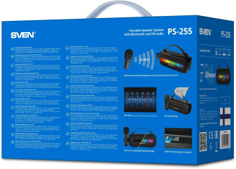 Колонка порт. Sven PS-235 черный 12W 2.0 BT 3600mAh (SV-022075) от магазина РЭССИ