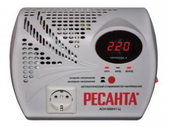 Стабилизатор напряжения Ресанта АСН-500 Н/1-Ц однофазный серый (63/6/9) от магазина РЭССИ