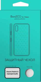 Чехол (клип-кейс) BoraSCO для Xiaomi Redmi 9 прозрачный (39068) от магазина РЭССИ
