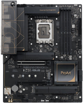 Материнская плата Asus PROART B760-CREATOR D4 Soc-1700 Intel B760 4xDDR4 ATX AC`97 8ch(7.1) 1 x 2.5Gigabit + Gigabit Ethernet RAID+HDMI+DP от магазина РЭССИ