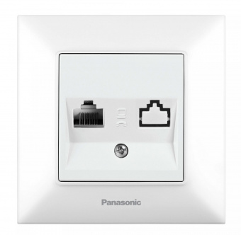 Розетка комп. Panasonic Arkedia Slim WNTC04052WH-RU одинар. скрыт. IP20 белый (упак.:1шт) от магазина РЭССИ