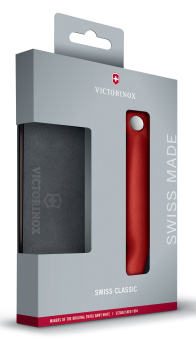 Нож кухонный Victorinox Swiss Classic (6.7191.F1) стальной столовый для овощей лезв.110мм серрейт. заточка красный/черный карт.коробка от магазина РЭССИ