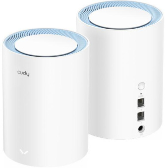 Бесшовный Mesh роутер Cudy M1200(2-Pack) AC1200 10/100BASE-TX белый (упак.:2шт) от магазина РЭССИ