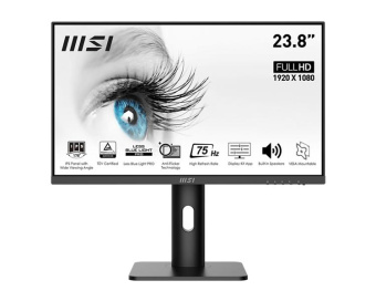Монитор MSI 23.8" Pro MP243P черный IPS LED 16:9 HDMI M/M HAS Piv 250cd 178гр/178гр 1920x1080 75Hz DP FHD 3.3кг от магазина РЭССИ
