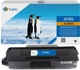 Картридж лазерный G&G GG-TN3280 черный (12000стр.) для Brother DCP-8085/8085DN/HL-5340/5340D/5350/5350DN/5370/5370DW/MFC-8880/8880DN от магазина РЭССИ