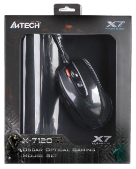 Мышь A4Tech X-7120 черный оптическая (2000dpi) USB2.0 (7but) от магазина РЭССИ