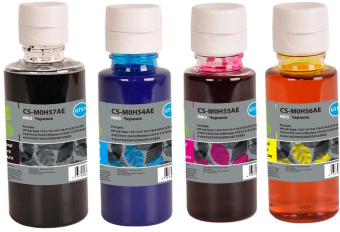 Чернила Cactus CS-GT51/GT52set голубой/пурпурный/желтый/черный набор 4x для HP Ink Tank 110/115/116/118/310/315/316/318/319/515/615;Wireless 410/411/415/416/418/419;GT 5810/5820/5812/5822 от магазина РЭССИ