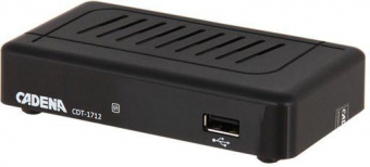 Ресивер DVB-T2 Cadena CDT-1712 черный от магазина РЭССИ