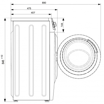 Стиральная машина Атлант СМА-60 У 1010-00 класс: A++ загр.фронтальная макс.:6кг белый от магазина РЭССИ