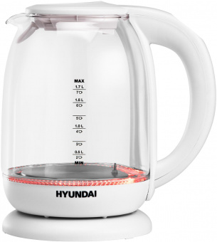 Чайник электрический Hyundai HYK-S3808 1.7л. 2200Вт белый (корпус: стекло) от магазина РЭССИ