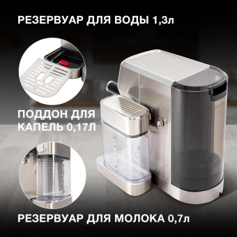 Кофеварка рожковая Hyundai HEM-9999 1350Вт серебристый от магазина РЭССИ