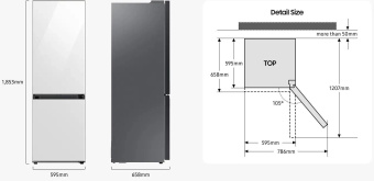 Холодильник Samsung RB34C675EBN/EF 2-хкамерн. черный инвертер от магазина РЭССИ