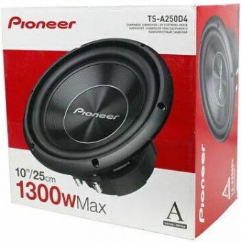 Сабвуфер автомобильный Pioneer TS-A250D4 400Вт пассивный (25см/10") от магазина РЭССИ