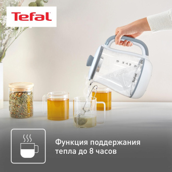 Чайник электрический Tefal BJ551B10 1.5л. белый корпус: стекло/пластик (7211004581) от магазина РЭССИ