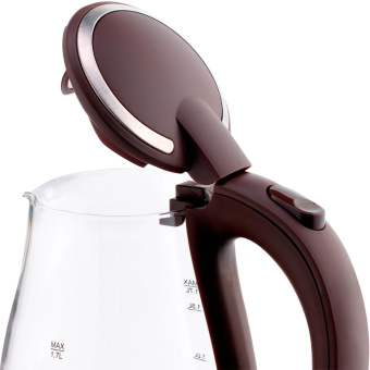 Чайник электрический Vitek VT-7015 1.7л. 2200Вт прозрачный/коричневый корпус: стекло/пластик от магазина РЭССИ