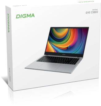 Ноутбук Digma EVE C5802 N100 8Gb SSD256Gb Intel UHD Graphics 15.6" IPS FHD (1920x1080) Windows 11 Professional silver WiFi BT Cam 5900mAh (DN15N1-8CXW01) от магазина РЭССИ