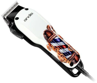 Машинка для стрижки Andis US-1 Fade in Barber Pole Design белый/рисунок (насадок в компл:5шт) от магазина РЭССИ