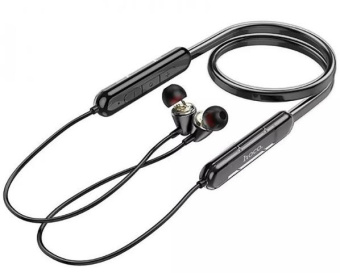 Гарнитура вкладыши Hoco ES65 черный беспроводные bluetooth шейный обод от магазина РЭССИ